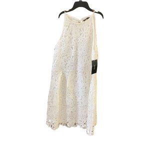 New Zara Womens Size M Dress Lace Sleeveless Fit & Flare Below Knee Length Art 9